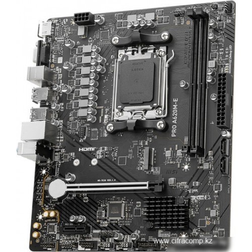 Материнская плата MSI PRO A620M-E AM5 2xDDR5 4xSATA3 RAID M.2 VGA HDMI  mATX