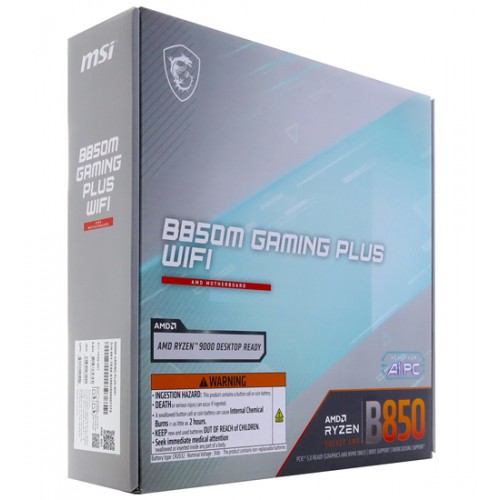 Материнская плата MSI B850M GAMING PLUS WIFI AM5 4xDDR5 4xSATA3 RAID 3xM.2 HDMI DP 2xType-C(DP) mATX
