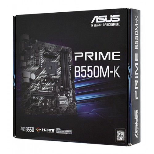 Материнская плата ASUS PRIME B550M-K  AM4 4xDDR4 4xSATA3 RAID 2xM.2 DVI-D D-Sub HDMI mATX