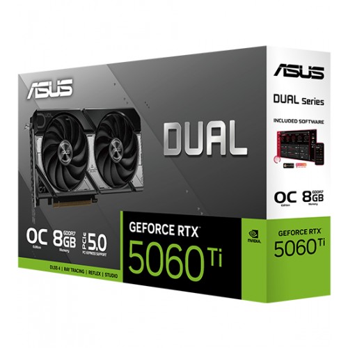 Видеокарта ASUS GeForce DUAL-RTX5060TI-O8G, 8GB GDDR7 128-bit 1xHDMI 3xDP DUAL-RTX5060TI-O8G