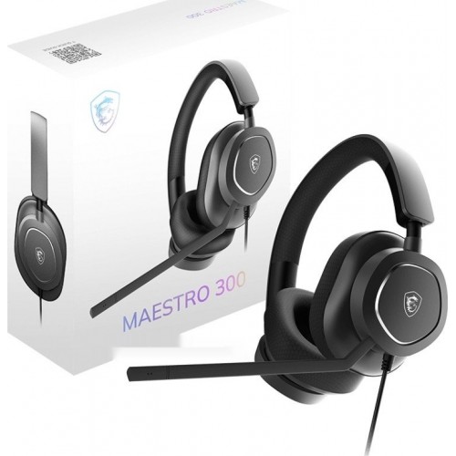 Гарнитура MSI MAESTRO 300, USB-C to A / 40мм. / вес 247г. / черная