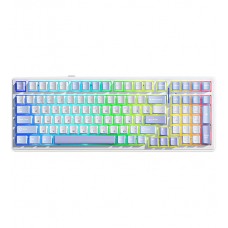 Клавиатура Bluetooth, Aula F99, Белый-голубой-фиолетовый, KeyBoard BT/wireless/Type-C, mechanical, white-blue-purple