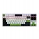 Клавиатура Bluetooth, Aula F87 3в1, Чёрный-белый-зеленый, KeyBoard 3in1, BT/wireless/Type-C, mechanical, white-black-green