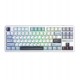 Клавиатура Bluetooth, Aula F87 3в1 , Голубой-белый-фиолетый, KeyBoard 3in1, BT/wireless/Type-C, mechanical, Blue-white-purple