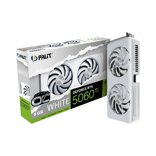 Видеокарта PALIT RTX5060Ti WHITE OC 8GB (NE7506TU19P1-GB2062M)