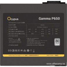 Блок питания Ocypus Gamma P650 Черный 650W Non modular, 80+ 230V EU WHITE, Gamma-P650-W1HDBK024X-EU