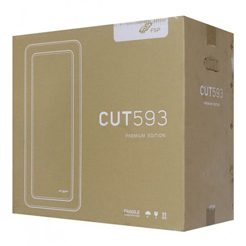 Корпус ATX midi tower FSP CUT593P-W PREMIUM , (без БП), WHITE, Case