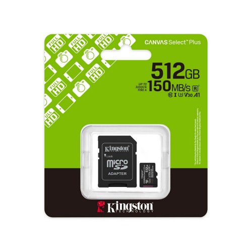 Карта памяти Kingston SDCS3/512GB Canvas Select Plus A1 U3 V30 512GB