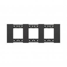 Рамка декоративная Bticino KA4802M3KG Living Now 3 поста черный