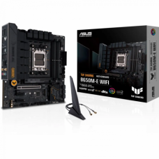 Материнская плата ASUS TUF GAMING B650M-E WIFI, B650, AM5, 4xDIMM DDR5, PCI-E x16, 2xPCI-Ex1, 2xM.2, 4xSATA, 2xDP, Wi-Fi 6, BOX