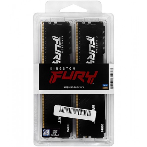 Модуль памяти Kingston Fury Beast KF432C16BB1K2/32WP DDR4 DIMM 32Gb KIT (2x16) 3200MHz CL16 (KF432C16BB1K2/32WP)