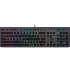 Клавиатура A4tech Fstyler FX60H-Neon-LED <USB, SLIM, USB-HUB*2, серый корпус, цветная подсветка>