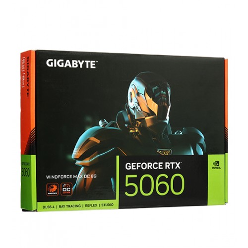 Видеокарта GIGABYTE GeForce RTX 5060 WINDFORCE MAX OC 8G, 8Gb/128bit, 1хHDMI+3xDP, PCIe5.0 (GV-N5060WF2MAX OC-8GD)