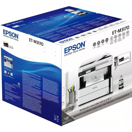 МФУ Epson M3170 C11CG92405, принтер 1200x2400, копир 1200x2400, сканер 1200x2400, факс 200x200, USB