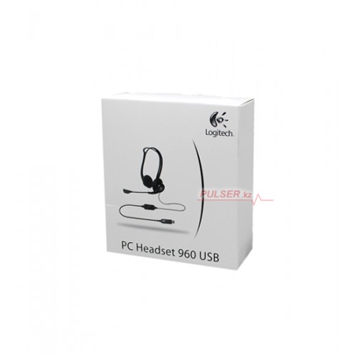 Гарнитура Logitech PC960 (USB, элементы управления на кабеле, кабель 2.4м) (M/N: A00091) (981-000100)