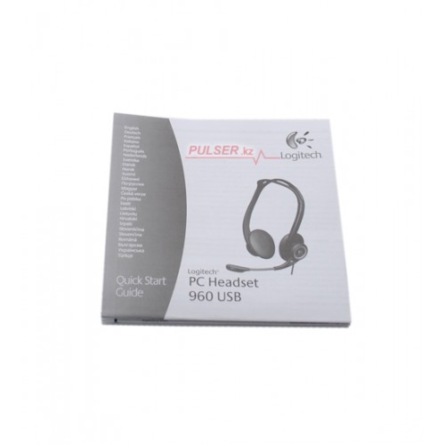 Гарнитура Logitech PC960 (USB, элементы управления на кабеле, кабель 2.4м) (M/N: A00091) (981-000100)