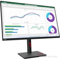 ThinkVision T32h-30 / 31.5" / IPS / 16:9 / 60 Hz / 4–6 ms / 2560 x 1440 pixels / 350 cd/m / Raven Black / Warranty 36 month (63D3GAT1EU)