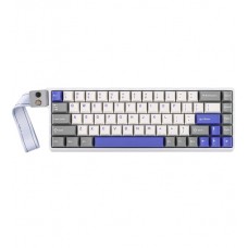 Клавиатура USB, Aula WIN68 , Синий -серый-белый, Keyboard AULA Magnetic, Gray Wood switch, 68 keys EN/RU, wired, White-Blue-Grey