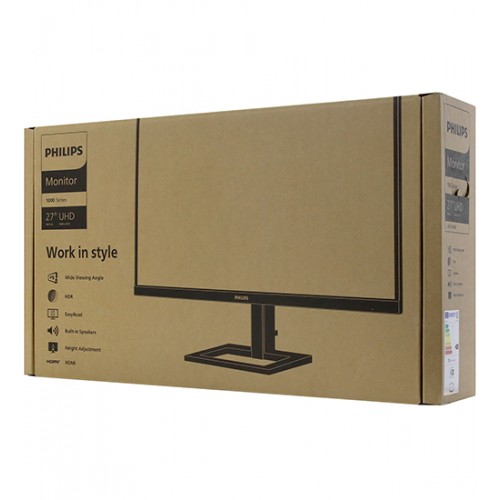 Монитор 27" PHILIPS 27E1N1800AE/01 IPS 3840x2160 60Hz 4мс 350кд/м 1000:1 HDR10 2xHDMI DP Черный
