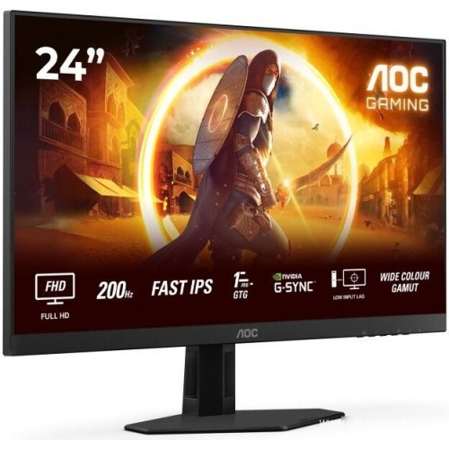 Монитор Игровой 23,8" AOC 24G4HRE/01 IPS 1920x1080 200Hz 0.5ms 300cd/m 1000:1 2xHDMI DP 2x2W Черный