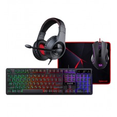 Клавиатура, мышь и наушники, USB,  Redragon S137 Черный, KeyBoard + mouse+headphone, Black (72335)