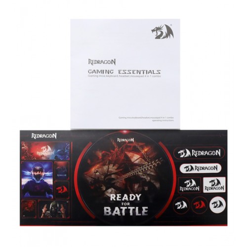 Клавиатура, мышь и наушники, USB,  Redragon S137 Черный, KeyBoard + mouse+headphone, Black (72335)