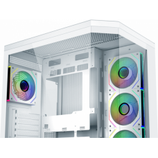 Корпус FSP U580-WA, ULTRA Tower ATX, ATX(BTF), M-ATX, Mini-ITX, VGA up to 415mm, 7xARGB FAN,White