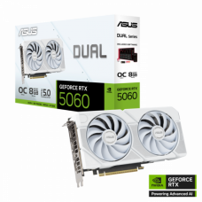 Видеокарта ASUS GeForce RTX5060 8Gb, DUAL OC Edition White, GDDR7 HDMI 3xDP DUAL-RTX5060-O8G-WHITE