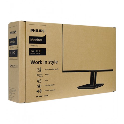 Монитор 23,8" PHILIPS 24E1N1200A/01/00 IPS 1920x1080 100Hz 4мс 300кдм 1500:1 VGA DP HDMI Черный