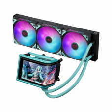 Система водяного охлаждения ASUS ROG RYUO IV 360 ARGB MIKU, movable curved 6.67-inch AMOLED display, 3xARGB FAN, AM5, 1700, 1851, Black, Retail