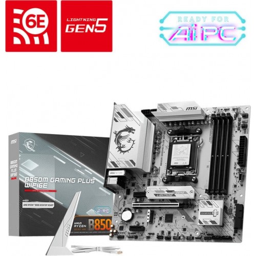 Материнская плата MSI B850M GAMING PLUS WIFI6E AM5 4xDDR5 4xSATA RAID 2xM.2 DP HDMI Type-C mATX