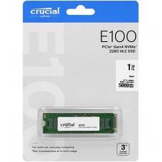 Твердотельный накопитель SSD M.2 PCIe Crucial E100 1TB, 1 TB, CT1000E100SSD8, PCIe 4.0 x4, NVMe
