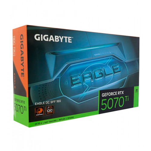 Видеокарта GIGABYTE GeForce RTX 5070 Ti EAGLE OC SFF 16G, 16Gb/256bit, 1хHDMI+3xDP, PCIe5.0 (GV-N507TEAGLE OC-16GD)