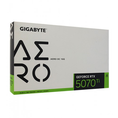 Видеокарта GIGABYTE GeForce RTX 5070 Ti AERO OC 16G, 16Gb/256bit GDDR7, 1хHDMI+3xDP, PCIe5.0 (GV-N507TAERO OC-16GD)