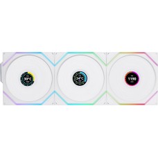 Вентилятор для корпуса Lian Li UNI FAN TL120 LCD Wireless 3x120mm Белый G99.12TLLCD1W3W.00