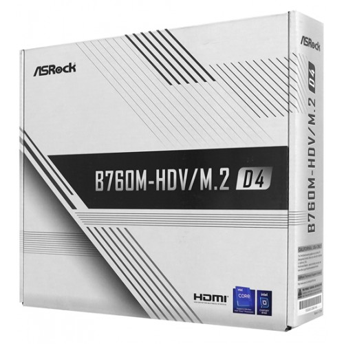 Материнская плата ASRock B760M-HDV/M.2 D4 LGA1700 2xDDR4 4xSATA RAID M.2 VGA HDMI DP mATX