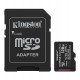 Карта памяти microSDXC 128GB, Kingston SDCS3/128GB, Canvas Select Plus Gen3, A1, 100M/s, +adapter (SDCS3/128GB)