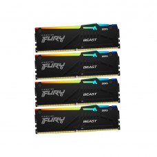 Комплект модулей памяти Kingston FURY Beast RGB XMP KF556C40BBAK4-128 DDR5 128GB (Kit 4x32GB) 5600MH