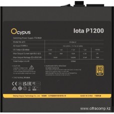 Блок питания Ocypus Iota P1200 Черный 1200W Full Modular, 80+ GOLD, КПД 91% Iota-P1200-G1FFBK024X-EU