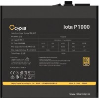 Блок питания Ocypus Iota P1000 Черный 1000W Full Modular, 80+ GOLD, КПД 91% Iota-P1000-G1FFBK024X-EU