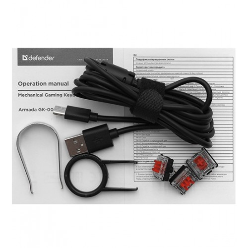 Клавиатура USB, Defender Armada GK-004 RU, Черный, (45004), KeyBoard Black