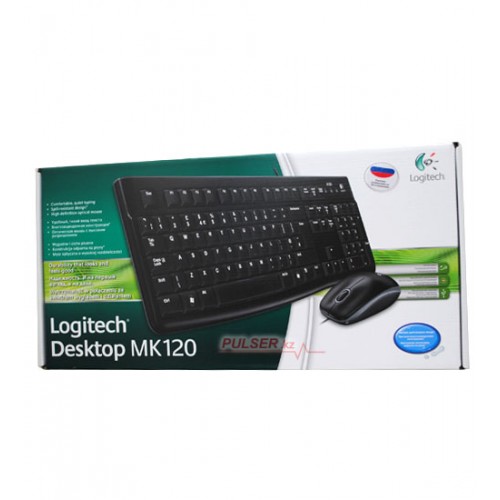 Клавиатура и мышь, USB, Logitech MK120 Desktop, Optical mouse, [920-002561], black, KeyBoard + mouse, [920-002561]