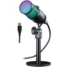 Микрофон Defender Glow GMC 400, Черный, Microphone 30-18000Hz, 34dB, 1.3m cable, black (64640)