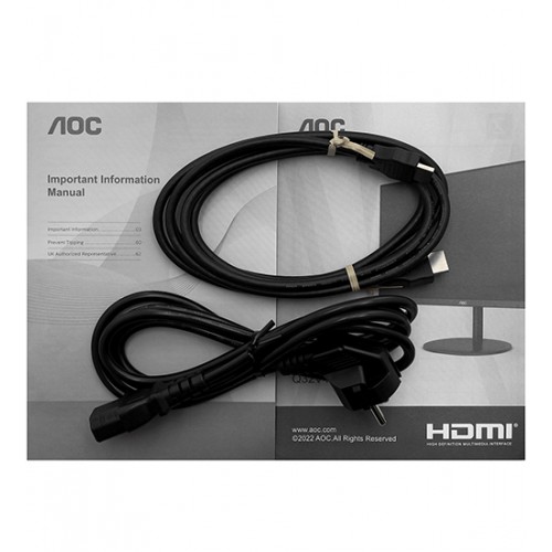 Монитор AOC Q32V4/01, LCD 31.5" 2560x1440 IPS (WLED), 75Hz, 4ms, 250 cd/m2, 1200:1, HDMI/DP