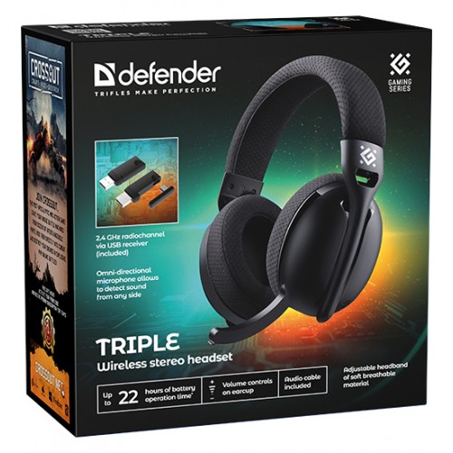 Гарнитура Defender Triple BT/2.4G, Garnitura (64685)