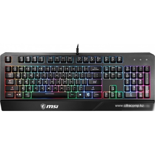Игровая Клавиатура MSI Vigor GK20 RU, 108 клавиш, RGB SHOW,  кабель 1,8м, USB2.0