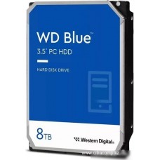 Жесткий диск HDD 8Tb Western Digital Blue SATA 6Gb/s 256Mb 5640rpm WD80EAAZ