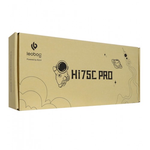 Клавиатура Bluetooth, AULA Hi75C Pro, Бело-коричневый-светло-желтый, KeyBoard BT/2.4GHz/Type C, mechanical, EN/RU/KZ,White-brown-light yellow