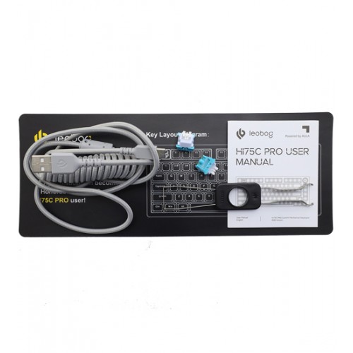 Клавиатура Bluetooth, AULA Hi75C Pro, Бело-коричневый-светло-желтый, KeyBoard BT/2.4GHz/Type C, mechanical, EN/RU/KZ,White-brown-light yellow