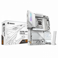 Материнская плата Gigabyte X870E A MASTER X ICE, X870E, AM5, 4xDDR5, 3xPCI-E x16, M2, SATA, USB-C, HDMI, WIFI7, WHITE, BOX